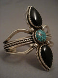 Very Unique Vintage Navajo Spiderweb Turquoise Native American Jewelry Silver Bracelet-Nativo Arts