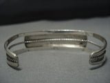 Vintage Native American Jewelry Navajo Green Turquoise Sterling Silver Bracelet-Nativo Arts