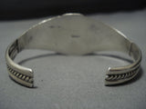 Vintage Native American Jewelry Navajo Gtreen Turquoise Sterling Silver Bracelet-Nativo Arts