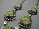Vintage Native American Jewelry Navajo Orvil Jack Turquoise Sterling Silver Necklace Old-Nativo Arts