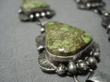 Vintage Native American Jewelry Navajo Orvil Jack Turquoise Sterling Silver Necklace Old-Nativo Arts