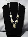 Vintage Native American Jewelry Navajo Orvil Jack Turquoise Sterling Silver Necklace Old-Nativo Arts