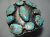 Vintage Native American Navajo Heavy Royston Turquoise Sterling Silver Bracelet Cuff Old-Nativo Arts