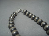 Vintage Navajo Coin Sterling Native American Jewelry Silver Squash Blossom Necklace Old-Nativo Arts
