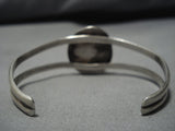 Vintage Navajo Green Turquoise Sterling Silver Native American Bracelet Old Cuff-Nativo Arts