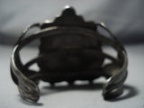 Vintage Navajo Heavy Turquoise Sterlig Native American Jewelry Silver Bracelet Cuff Old Jewelry-Nativo Arts