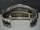 Vintage Navajo Morenci Turquoise Sterling Silver Native American Jewelry Bracelet Old-Nativo Arts