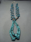 Vintage Navajo Native American Jewelry jewelry Turquoise Coral Jacla Necklace Old Pawn Jewelry-Nativo Arts