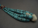 Vintage Navajo Native American Jewelry jewelry/santo Domingo Blue Diamond Turquoise Necklace-Nativo Arts
