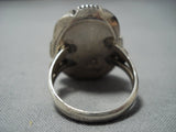 Vintage Navajo Native American Jewelry Lapis Edison Gruber Sterling Silver Ring-Nativo Arts