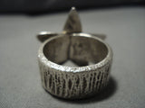 Vintage Navajo Native American Sterling Silver Star Ring-Nativo Arts