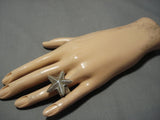 Vintage Navajo Native American Sterling Silver Star Ring-Nativo Arts