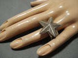 Vintage Navajo Native American Sterling Silver Star Ring-Nativo Arts