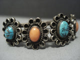 Vintage Navajo Persin Turquoise Sterling Native American Jewelry Silver Bracelet-Nativo Arts