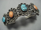 Vintage Navajo Persin Turquoise Sterling Native American Jewelry Silver Bracelet-Nativo Arts