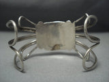 Vintage Navajo Squared Turquoise Sterling Native American Jewelry Silver Bracelet Old Pawn-Nativo Arts