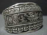 Vintage Navajo Sterling Native American Jewelry Silver Bracelet Old Pawn Jewelry-Nativo Arts
