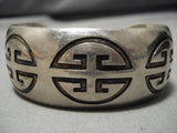 Vintage Navajo Sterling Silver Native American Bracelet Old Cuff Jewelry-Nativo Arts