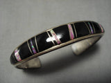 Vintage Navajo Sterling Silver Native American Opal Bracelet Old Cuff-Nativo Arts