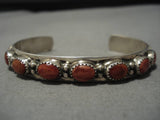 Vintage Navajo Sterling Silver Native American Spiny Oyster Bracelet Old-Nativo Arts