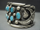 Vintage Navajo Turquoise Sterling Native American Jewelry Silver Bracelet Old Pawn-Nativo Arts