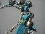 Vintage Navajo Turquoise Sterling Silver Native American Charm Bracelet Old-Nativo Arts