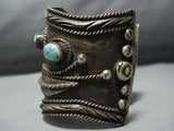 Vintage Navajo Turquoise Sterling Silver Native American Jewelry Bracelet-Nativo Arts