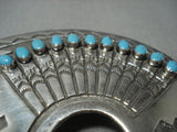 Vintage Navajo Turquoise Sterling Silver Native American Jewelry Buckle-Nativo Arts