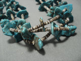 Vintage Navajo Turquoise Sterling Silver Native American Jewelry Necklace Jewelry-Nativo Arts
