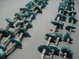 Vintage Navajo Turquoise Sterling Silver Native American Jewelry Necklace Jewelry-Nativo Arts