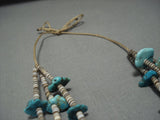 Vintage Navajo Turquoise Sterling Silver Native American Jewelry Necklace Jewelry-Nativo Arts