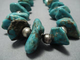 Vintage Navajo Turquoise Sterling Silver Native American Jewelry Necklace Old-Nativo Arts