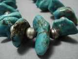 Vintage Navajo Turquoise Sterling Silver Native American Jewelry Necklace Old-Nativo Arts