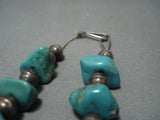Vintage Navajo Turquoise Sterling Silver Native American Jewelry Necklace Old-Nativo Arts