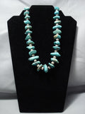 Vintage Navajo Turquoise Sterling Silver Native American Jewelry Necklace Old-Nativo Arts