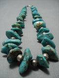 Vintage Navajo Turquoise Sterling Silver Native American Jewelry Necklace Old-Nativo Arts