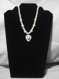 Vintage Navajo Turquoise Sterling Silver Native American Necklace Old-Nativo Arts