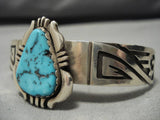Vintage Navajo Turquoise Sterling Silver Overlay Native American Bracelet Old-Nativo Arts