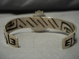 Vintage Navajo Turquoise Sterling Silver Overlay Native American Bracelet Old-Nativo Arts