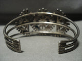 Vintage Zuni Needlepoint Turquoise Native American Jewelry Silver Bracelet-Nativo Arts