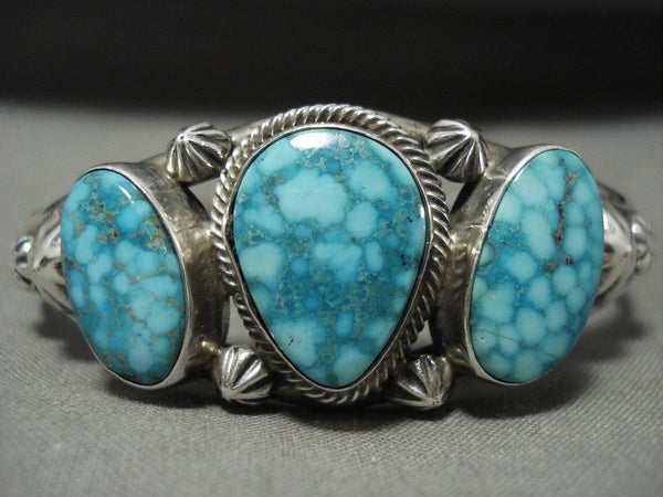 Vivid And Intense Blue Carico Lake Turquoise Vintage Navajo Native