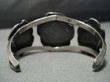 Vivid Blue Turquoise Vintage Native American Jewelry Navajo Sterling Silver Cuff Bracelet Old-Nativo Arts