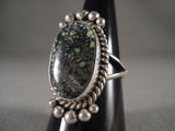 Vivid Intense Lander Turquoise Navajo Native American Jewelry Silver Ring-Nativo Arts