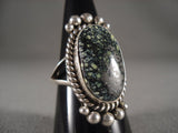 Vivid Intense Lander Turquoise Navajo Native American Jewelry Silver Ring-Nativo Arts