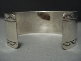 Water Waves Vintage Navajo Geometric Sterling Native American Jewelry Silver Bracelet-Nativo Arts