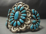 Waving Love Vintage Navajo Turquoise Native American Jewelry Silver Bracelet Old Vtg Native American Jewelry-Nativo Arts