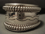 Wide 94 Gram Vintage Navajo Hand Pounded Sterling Native American Jewelry Silver Bracelet-Nativo Arts