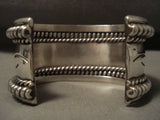 Wide 94 Gram Vintage Navajo Hand Pounded Sterling Native American Jewelry Silver Bracelet-Nativo Arts