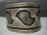 Wide Vintage Hopi/ Navajo Native American Jewelry jewelry Sterling Silver Bracelet Old-Nativo Arts
