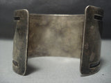 Wide Vintage Hopi/ Navajo Native American Jewelry jewelry Sterling Silver Bracelet Old-Nativo Arts